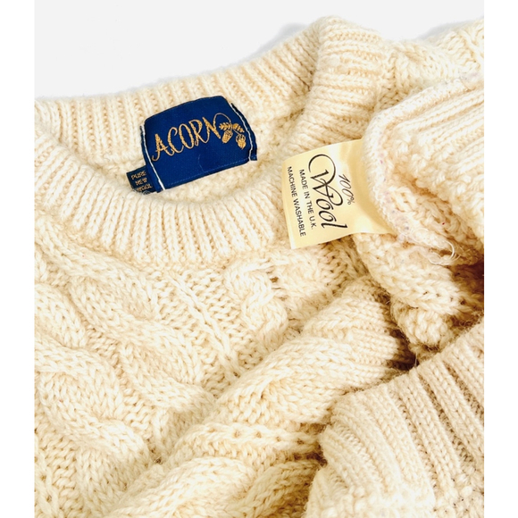 Acorn Kids Sweater Wool Beige Unisex - Picture 5 of 5